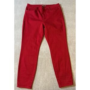 Kut from the Kloth Womens Red Skinny Jeans Size 14 Stretch Denim Pants